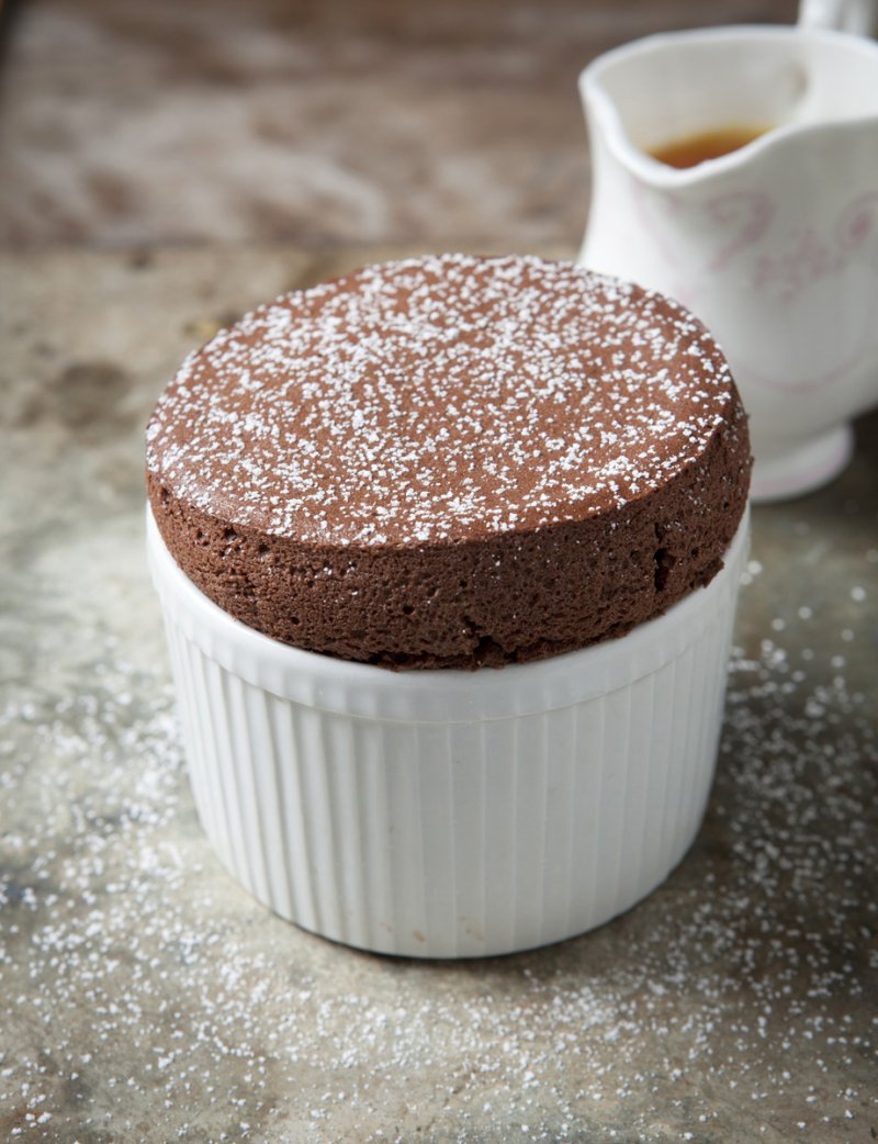 Chocolate and Orange Soufflé with Grand Marnier sauce