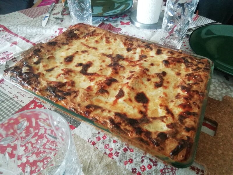 A dish of beef lasagne