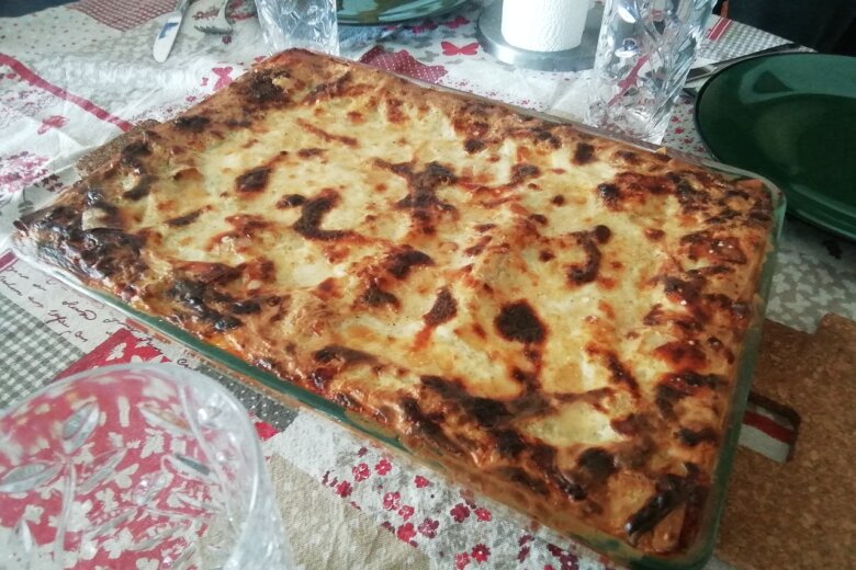 A dish of beef lasagne