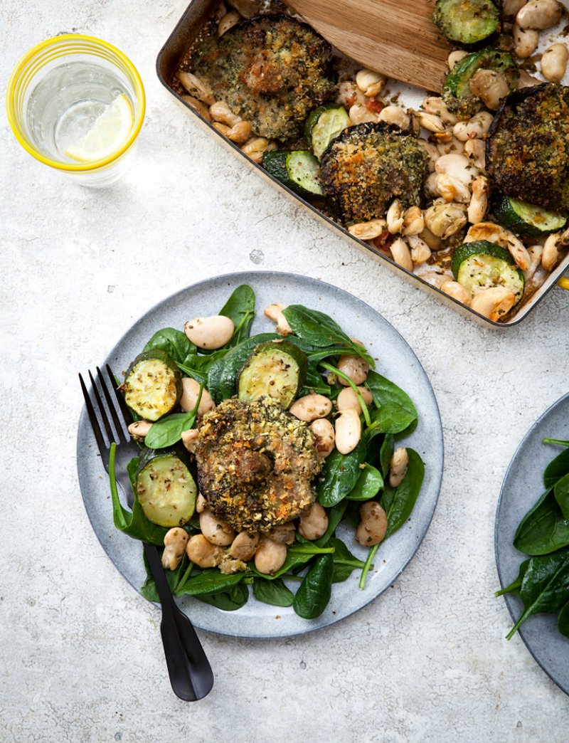 Pesto-Stuffed Mushrooms