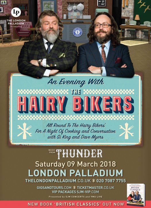 Thunder join The Hairy Bikers at the London Palladium